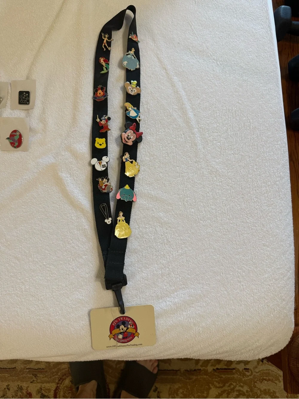 Disney Black Lanyard with Colorful Enamel Character Pins